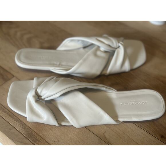 Banana Republic Twisted Knot (BONE) Flat Women's Sandals Size 8.5 - Picture 4 of 7